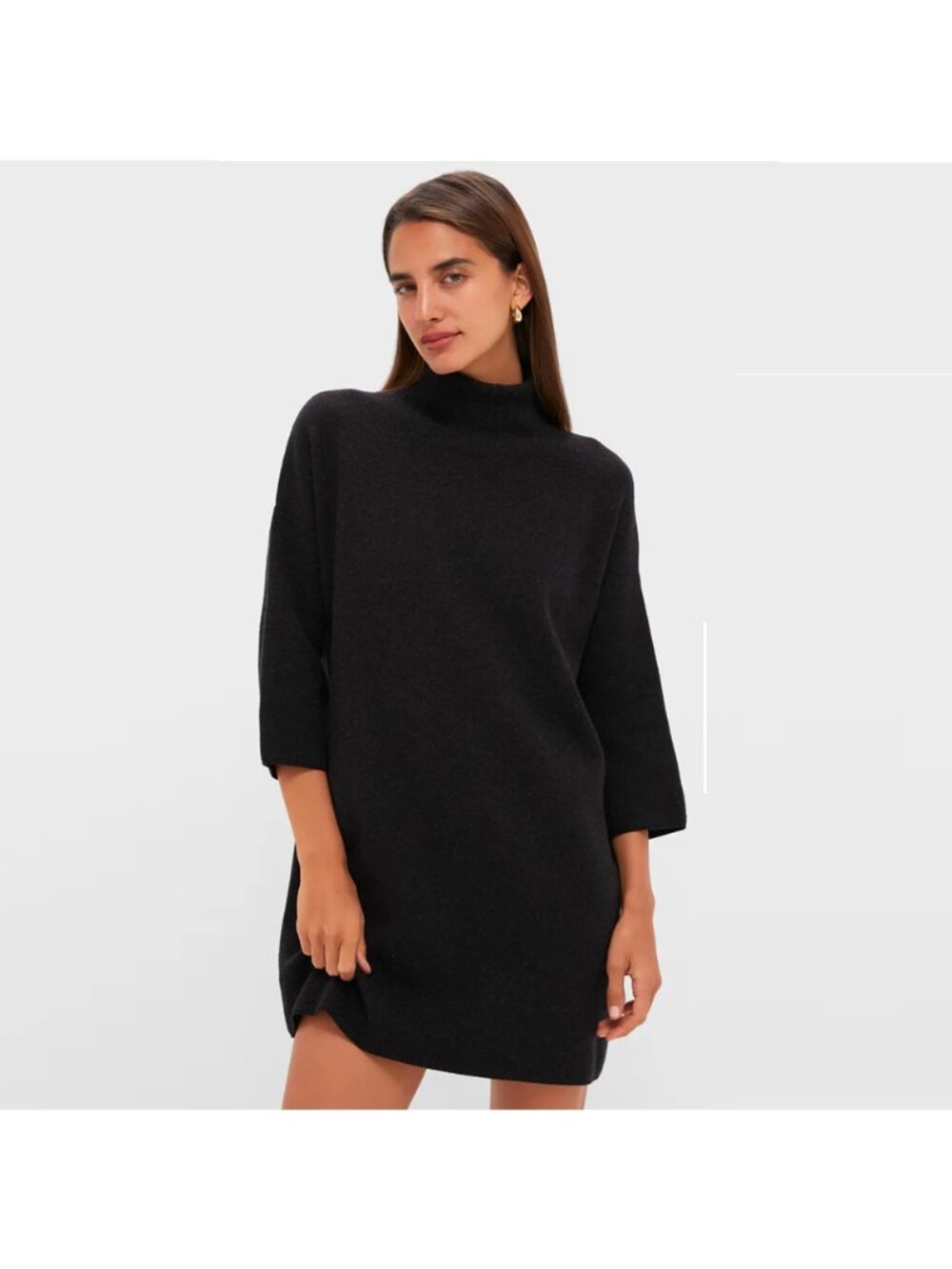 Pomander Place Tuckernuck Black Vivianne Dress Turtleneck Mini Shimmer size XS